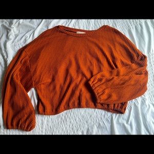 Cropped lightweight burnt orange sweater—Altar’d State size L